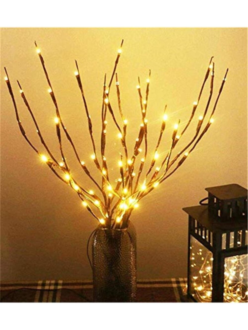 Lighted Branches Warm White LED Twig Lights Battery Timer Vase Decor 3 Pack